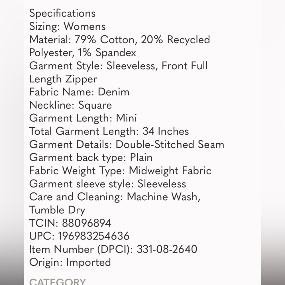 Denim Mini Pinafore - Medium Wash
Patchwork NWT N… - image 6